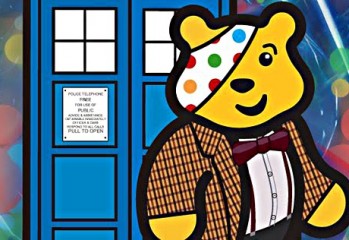 Pudsey la mascota de Children in Need, como el Undécimo Doctor