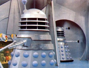 Daleks mark I durante la filmación de The Daleks (Los Daleks) en 1963