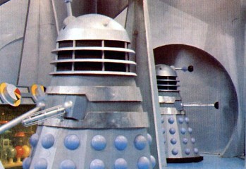 Daleks mark I durante la filmación de The Daleks (Los Daleks) en 1963