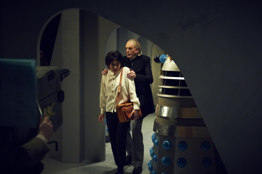 grabando la escena con los daleks