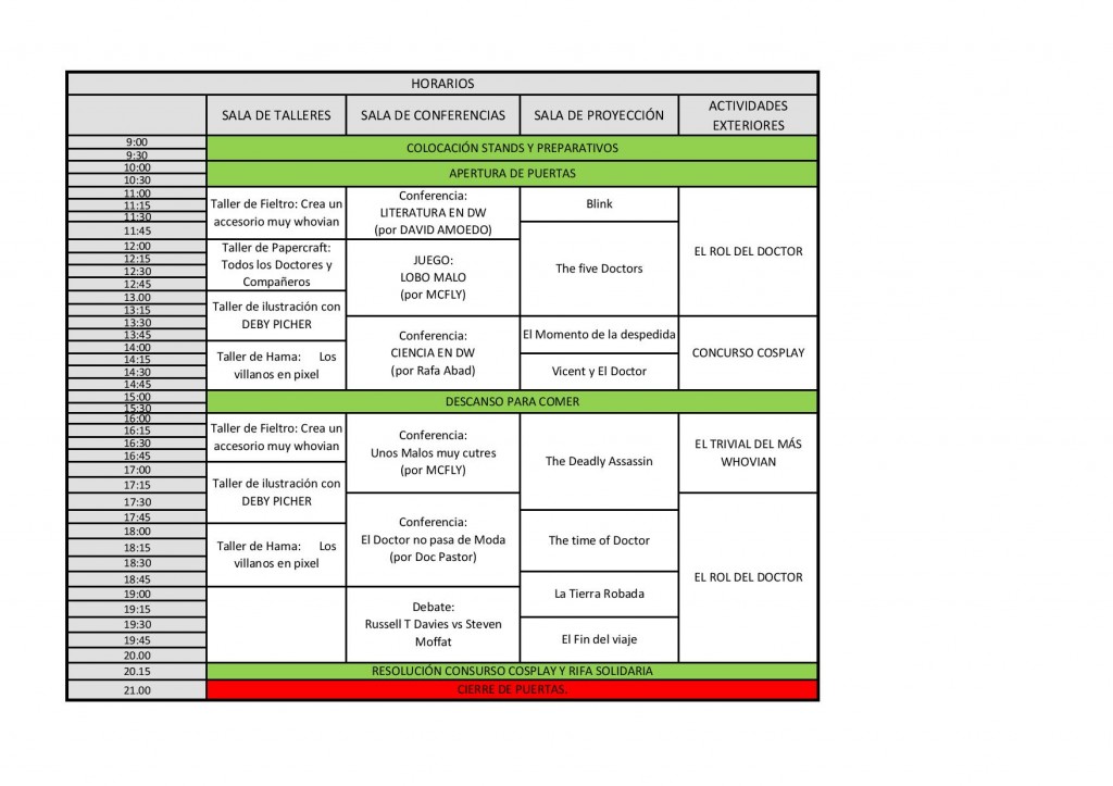 Planning Alicantardis